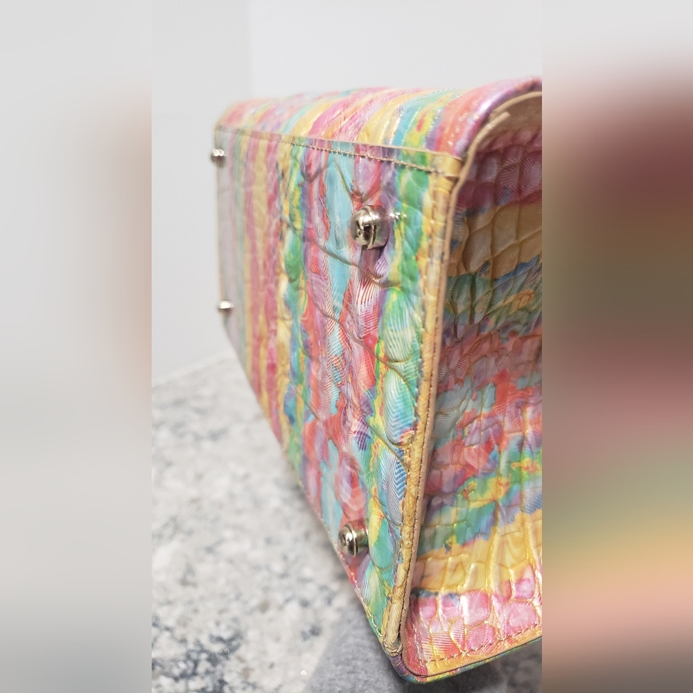 🍭Brahmin Small Caroline Satchel Saltwater Taffy Melbourne - Picture 14 of 16